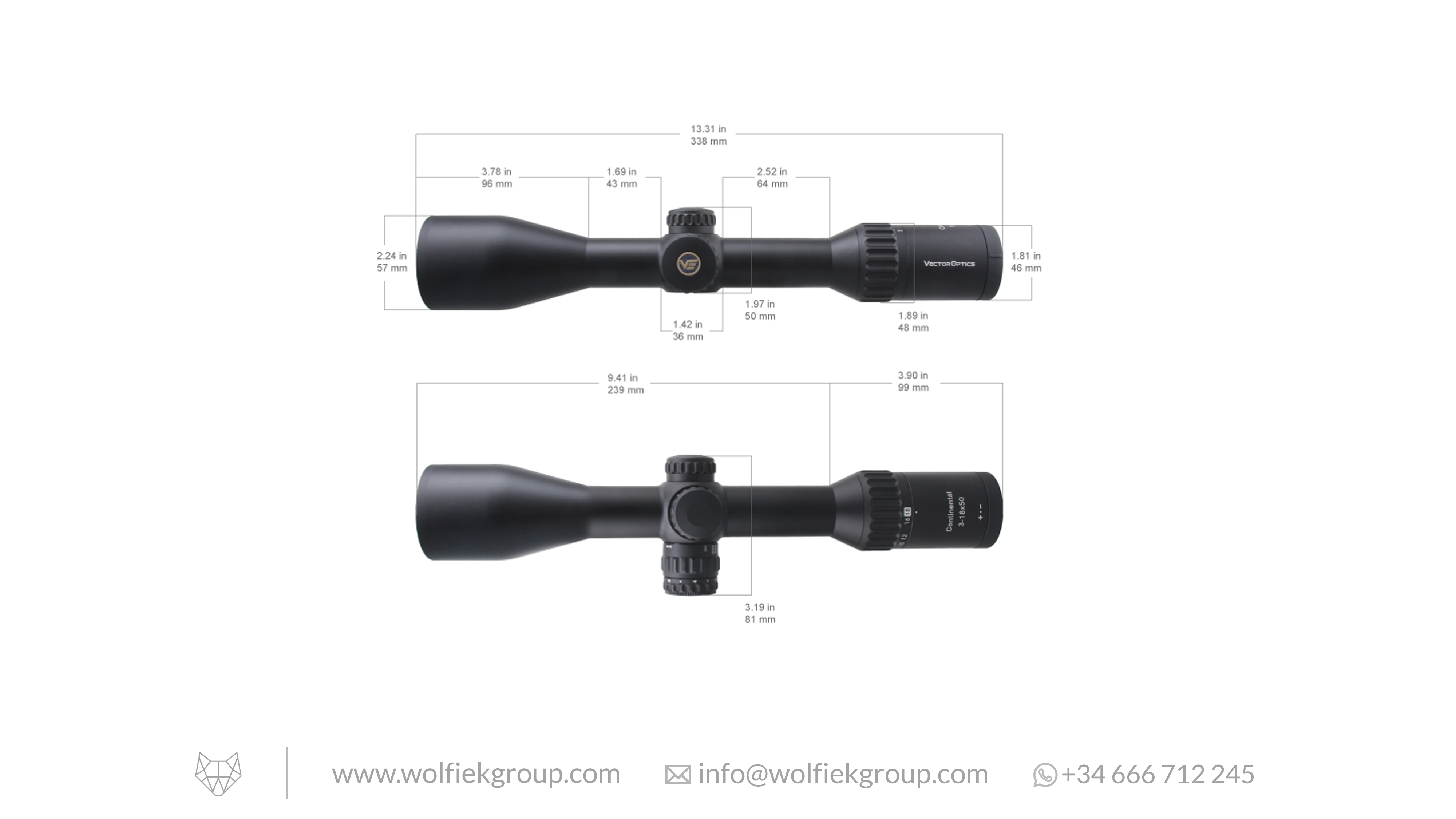 Vector Optics Continental Hunting Scope · x6 3-18x50 CDM SFP