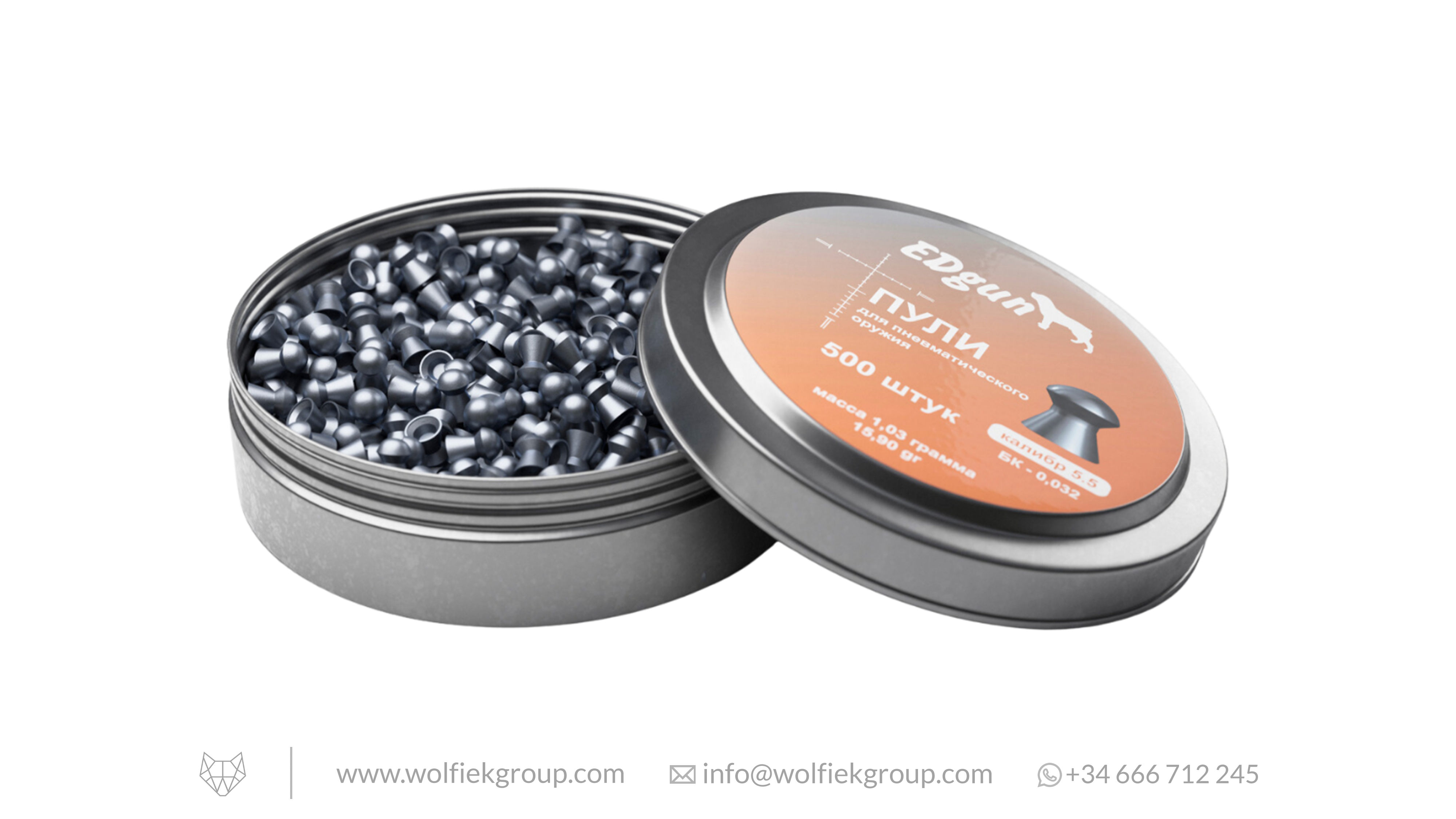 EDgun Premium Airgun Pellets · Domed · Cal .22 (5.5mm)