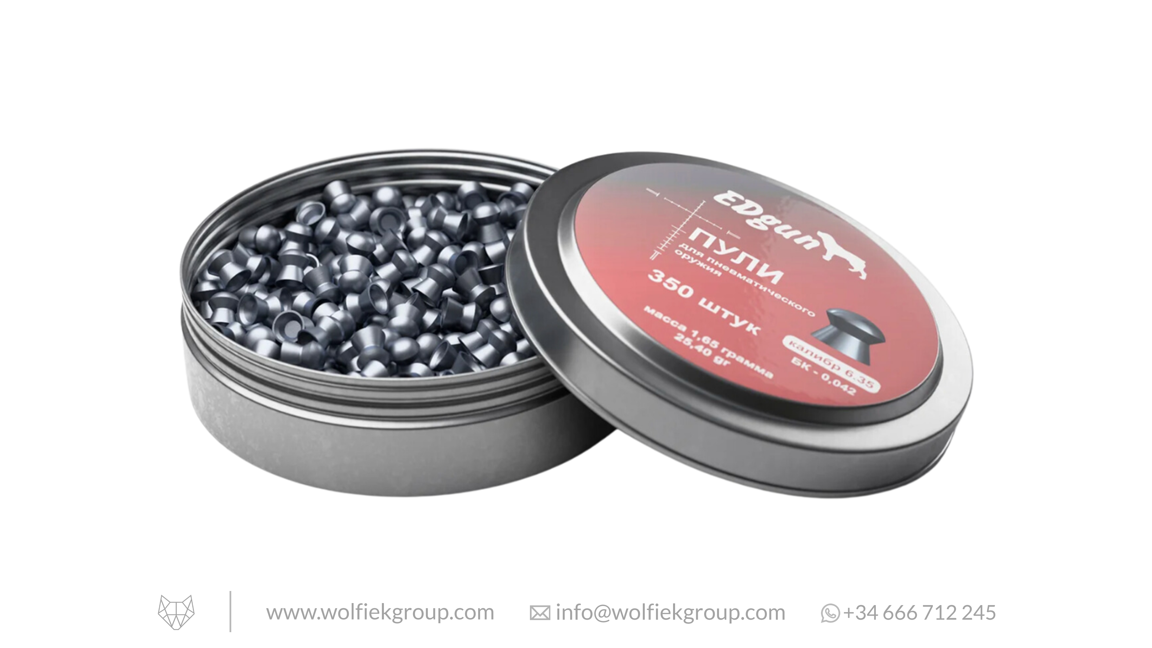 EDgun Premium Airgun Pellets · Domed · Cal .25 (6.35mm)