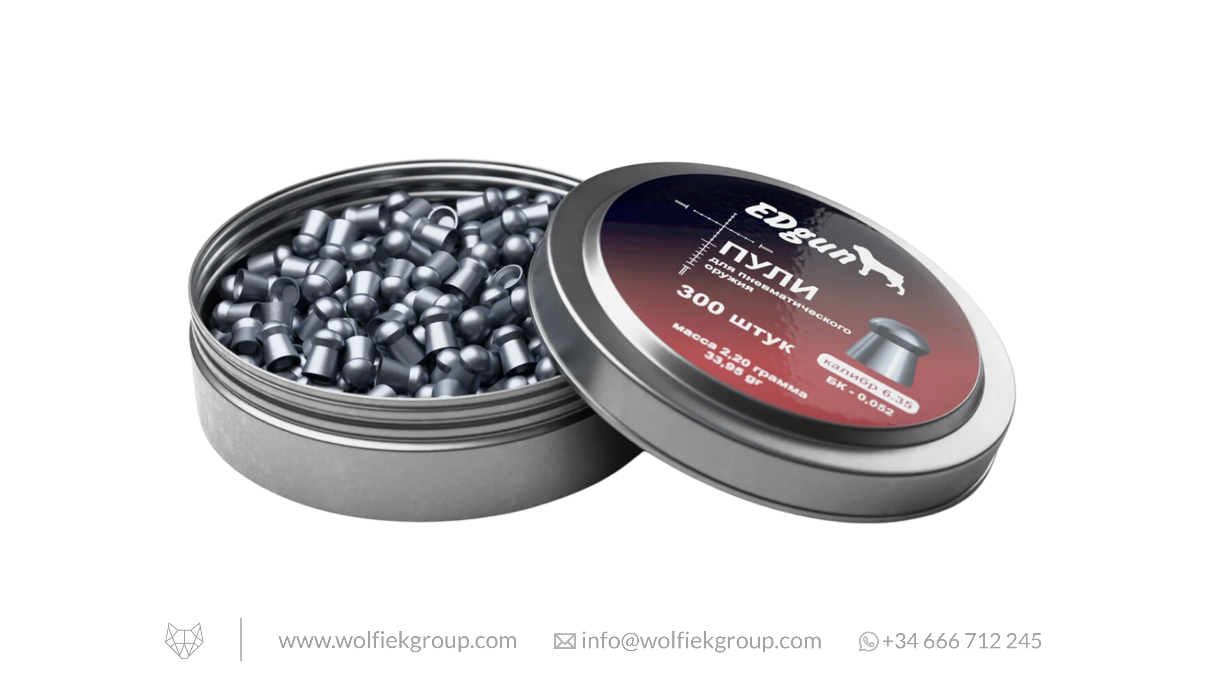 EDgun Premium Airgun Pellets · Domed · Cal .25 (6.35mm)