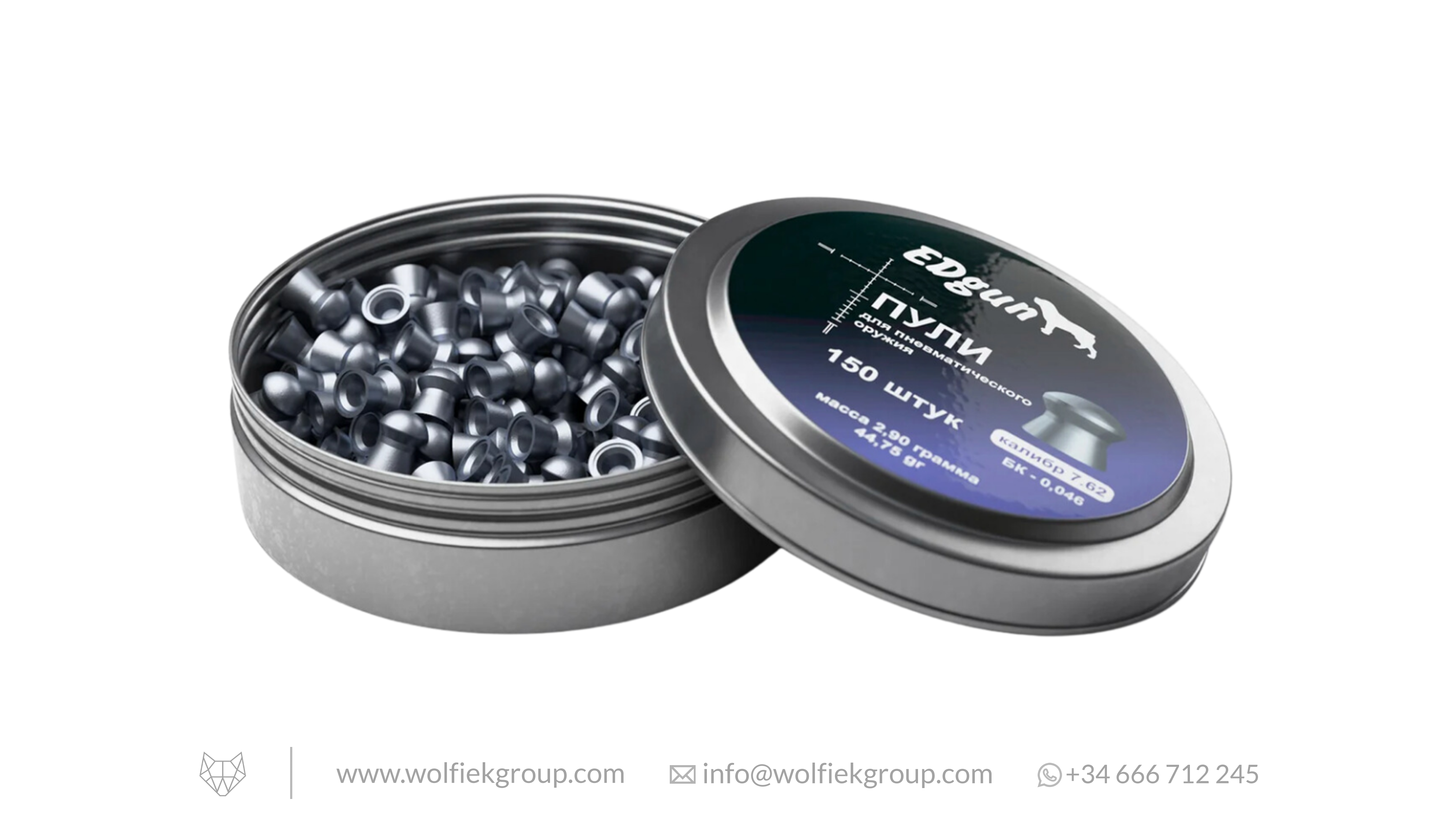 EDgun Premium Airgun Pellets · Domed · Cal .30 (7.62mm)
