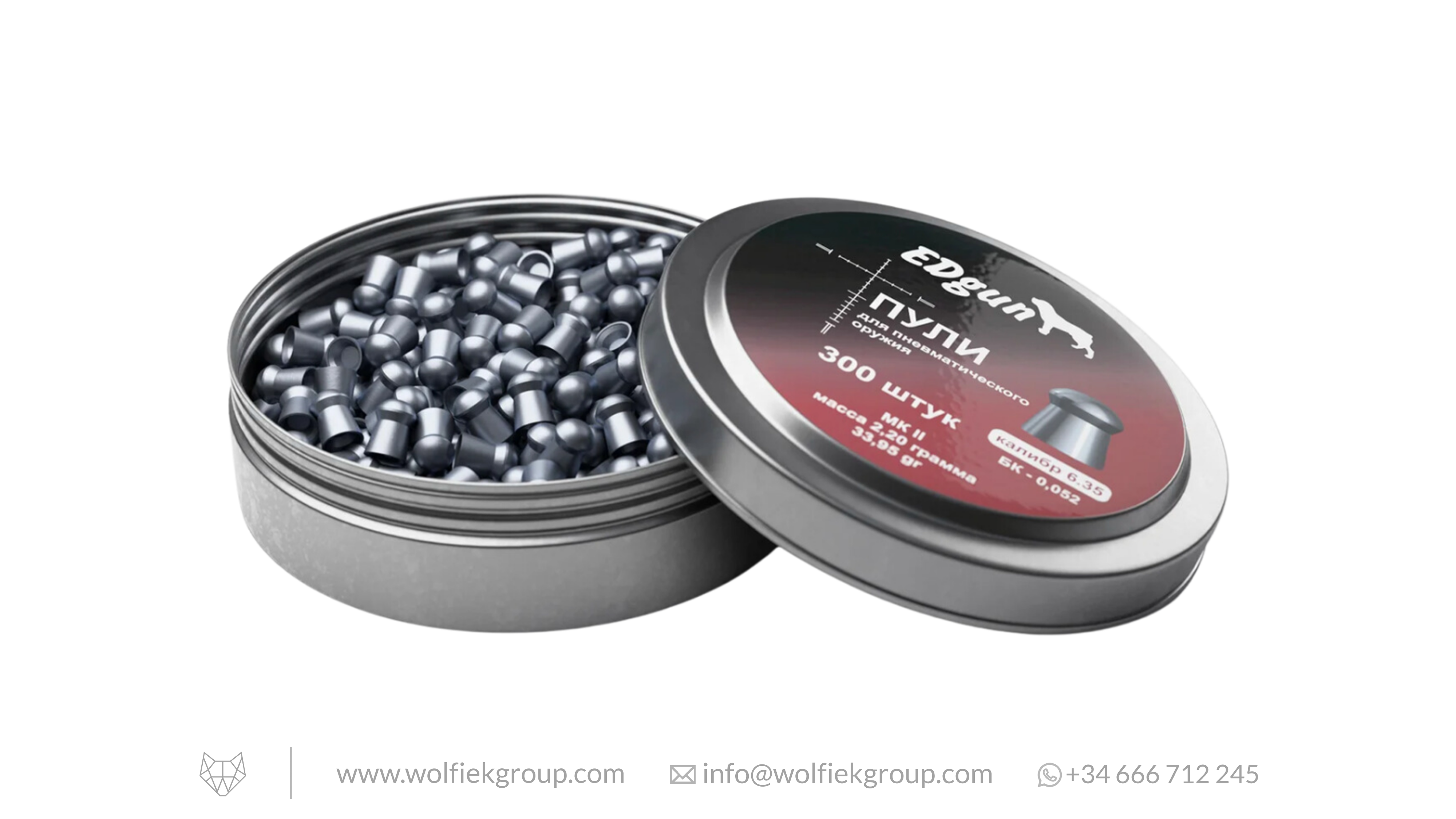 EDgun Premium Airgun Pellets · Domed · Cal .25 (6.35mm)