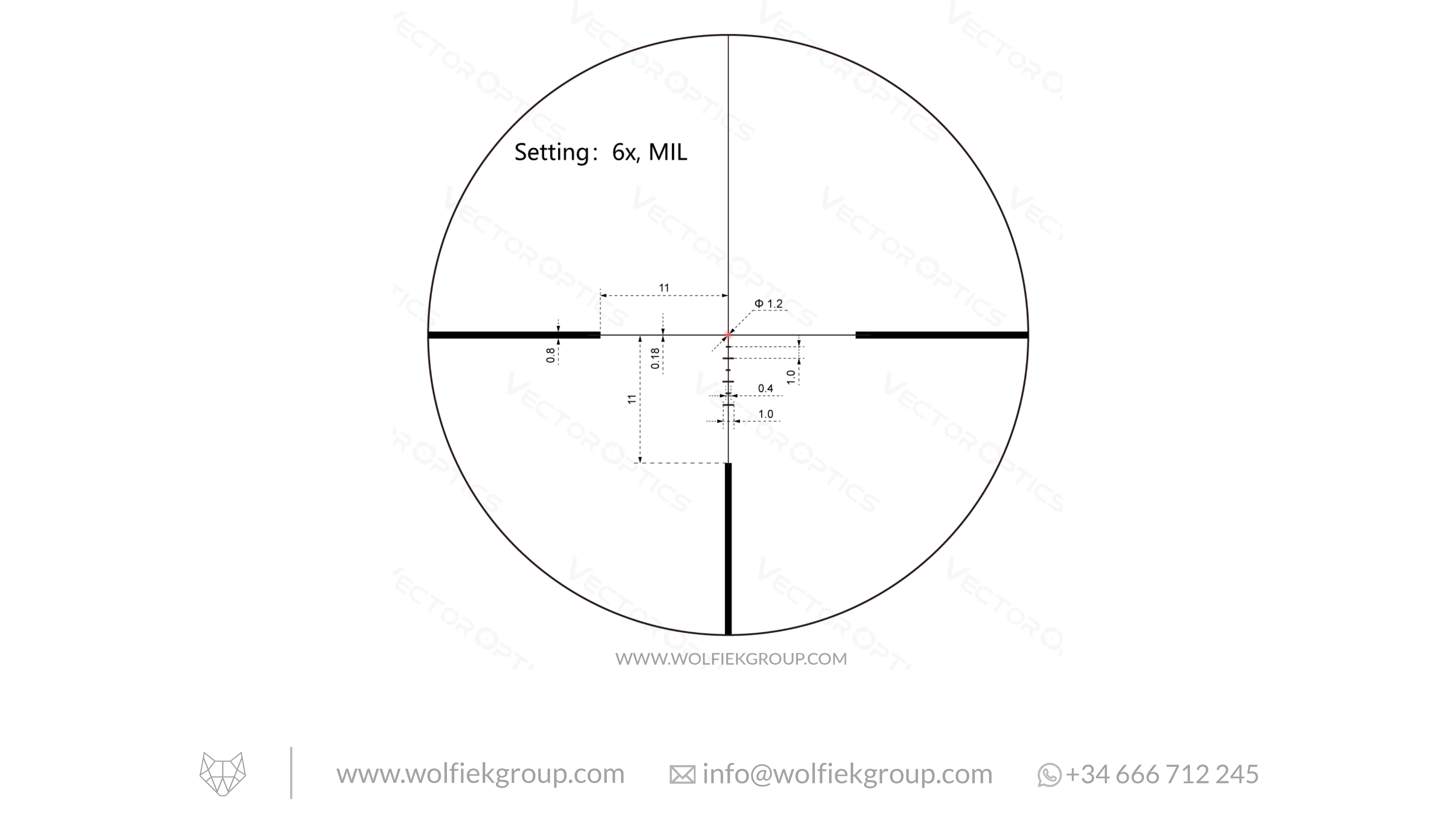Vector Optics Continental Riflescope · x6 1-6x24 Fiber SFP