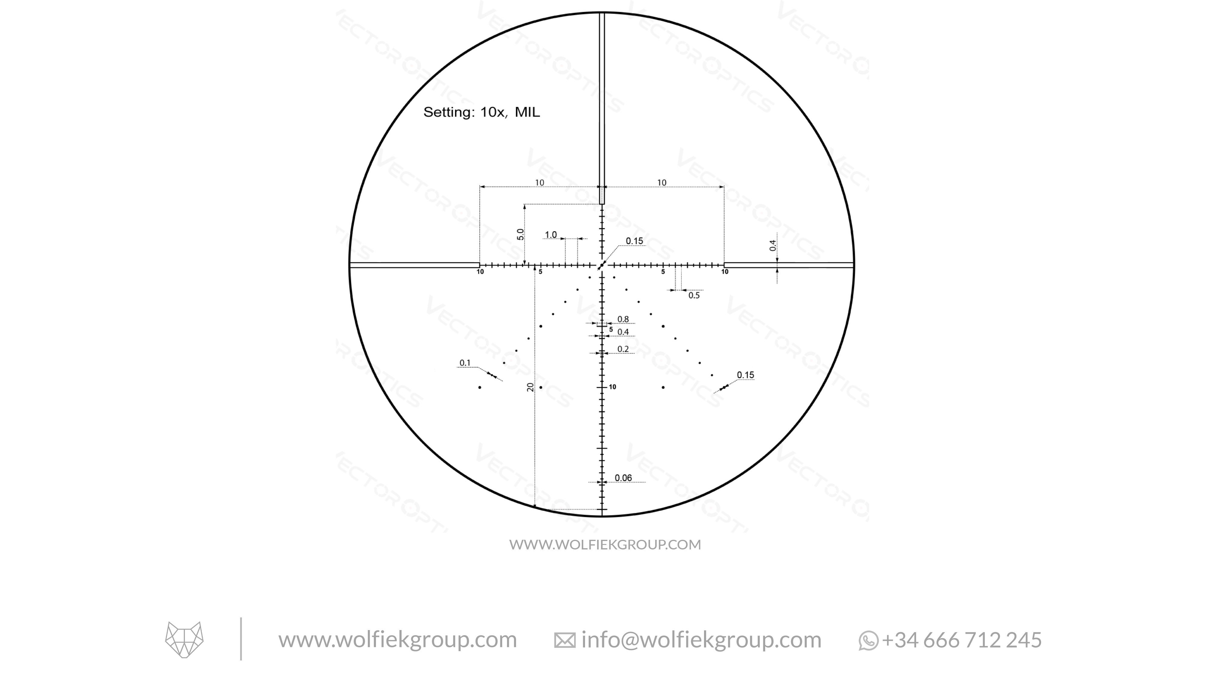 Vector Optics Veyron Riflescope · 10X44 SFP