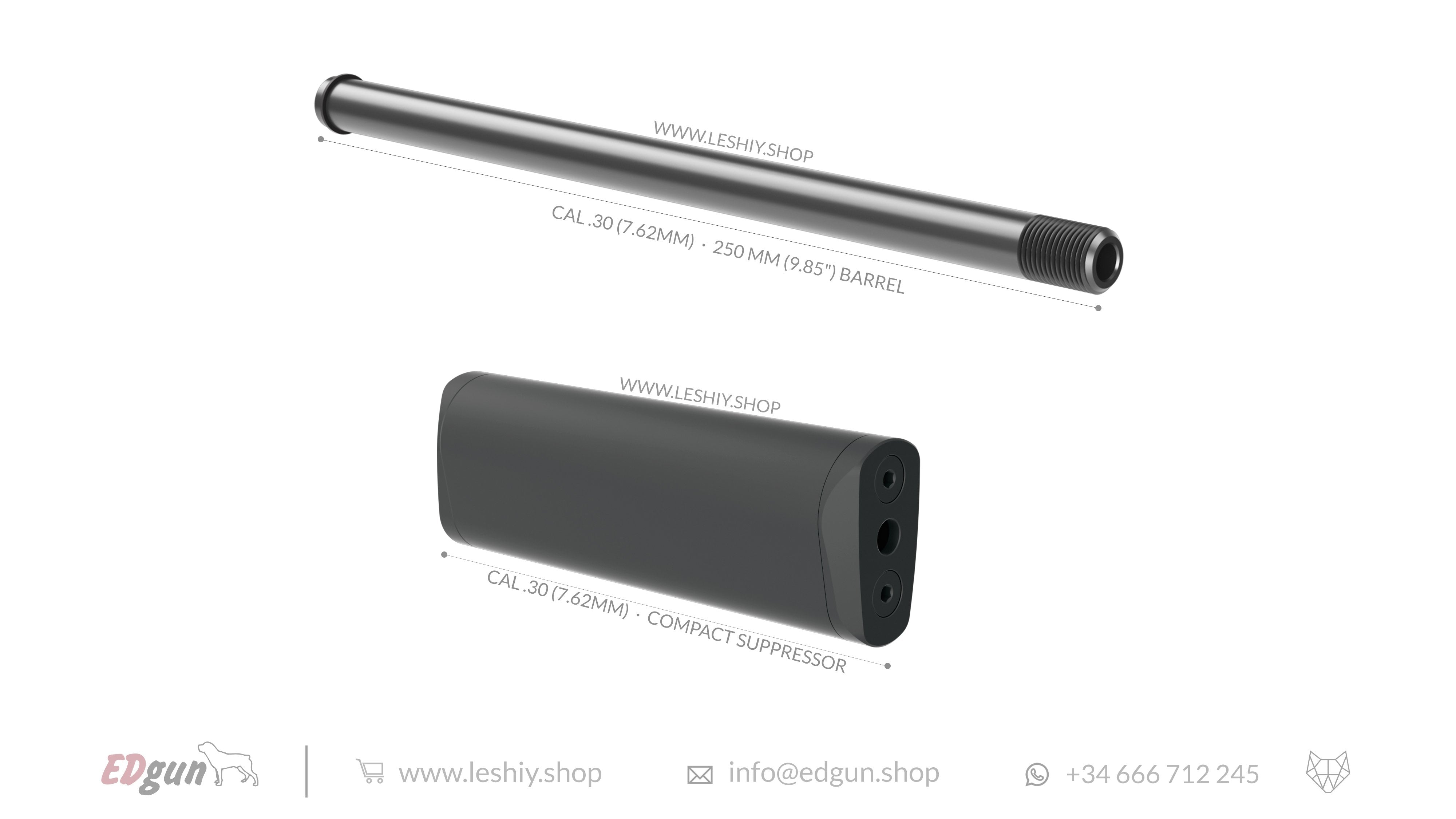 Alfa Precision · Leshiy 2 · Barrel Kit · 250mm (9.85")