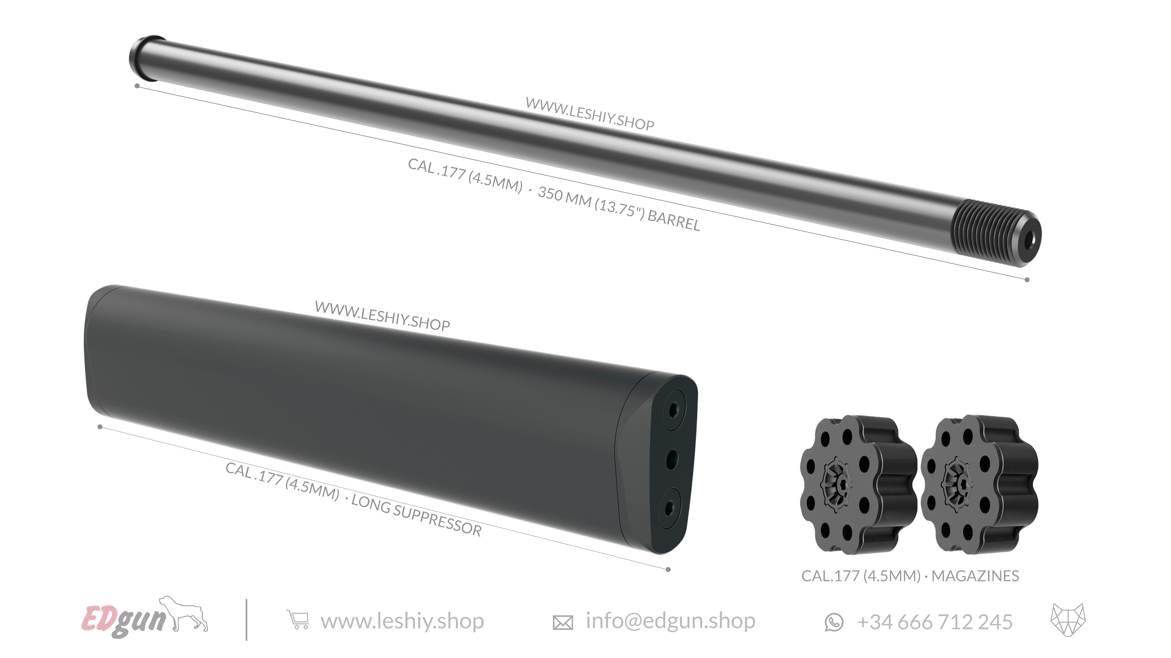 Leshiy 2 Lothar Walther kit 350mm (13.75¨)
