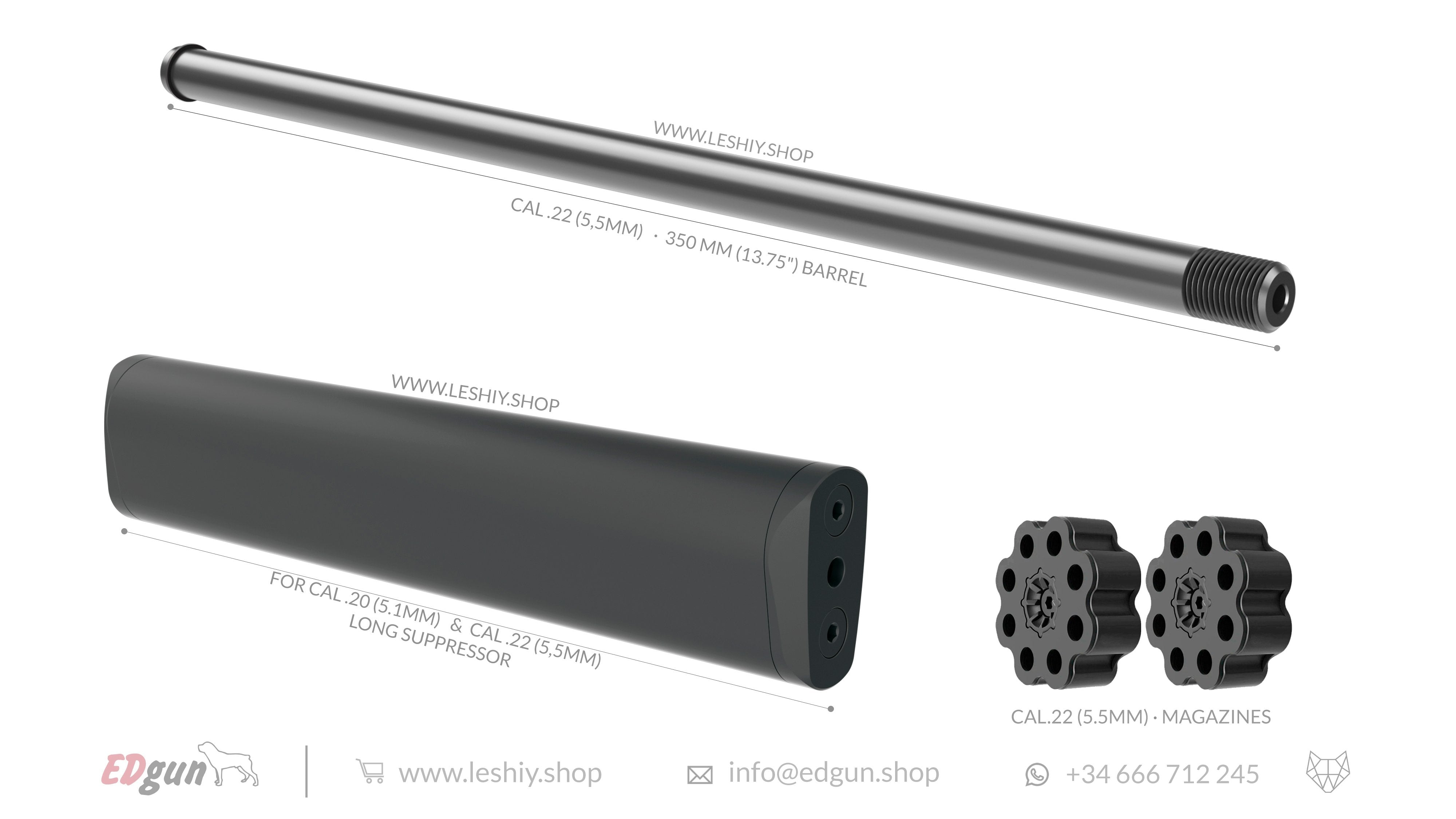 Leshiy 2 Lothar Walther kit 350mm (13.75¨)