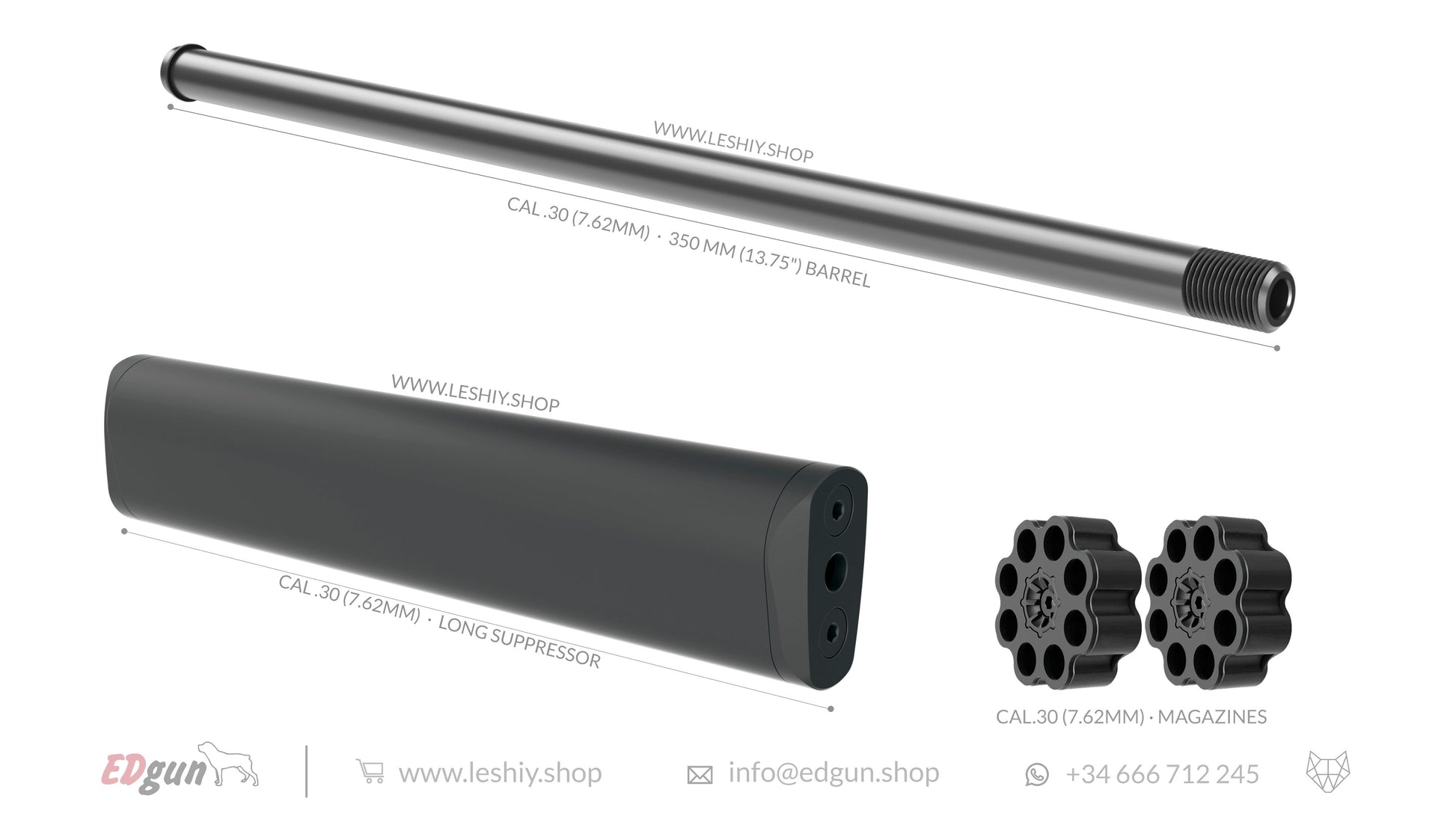 Leshiy 2 Lothar Walther kit 350mm (13.75¨)