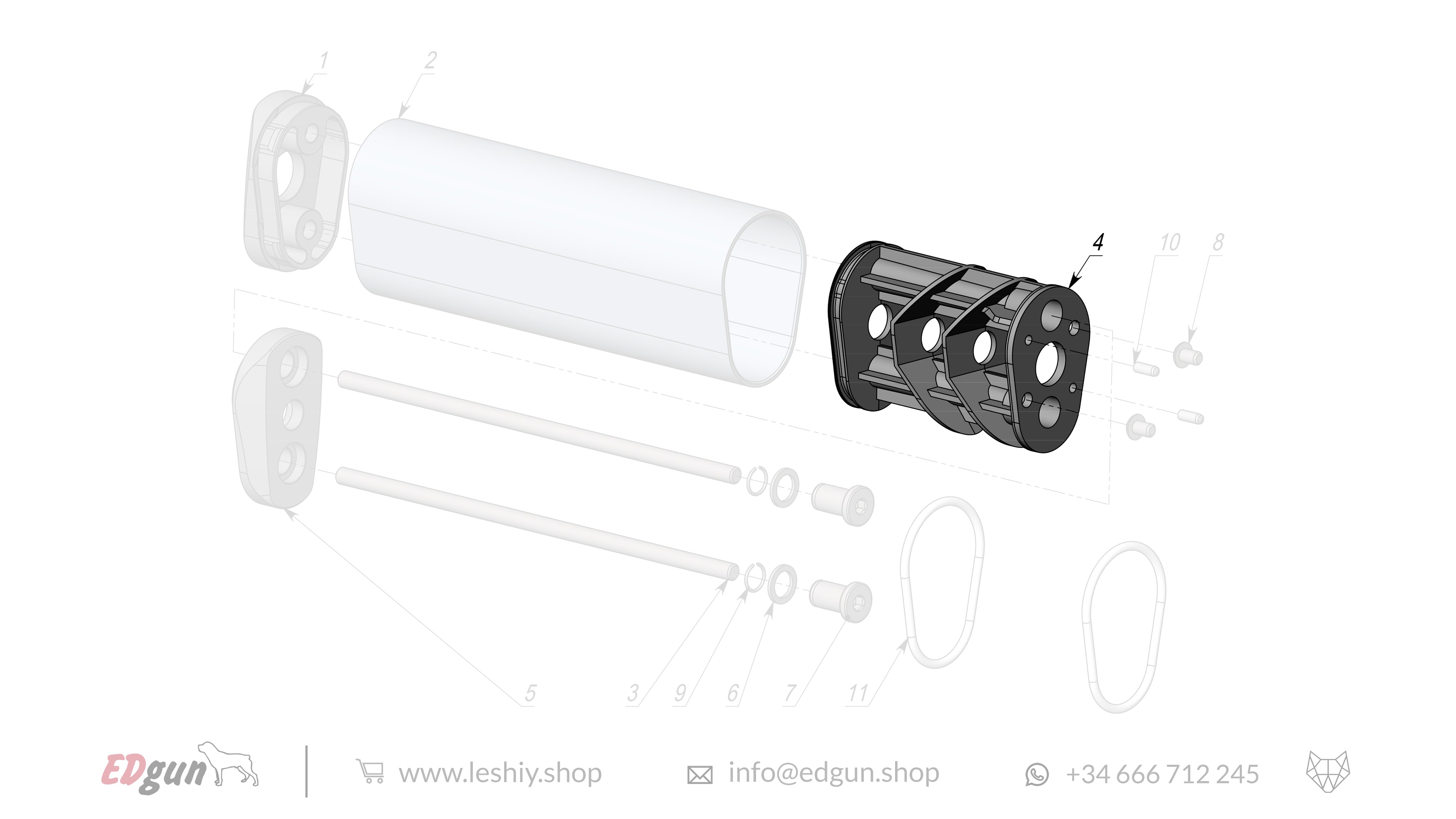 Leshiy 2 · Spare Part Suppressor · LSA237007