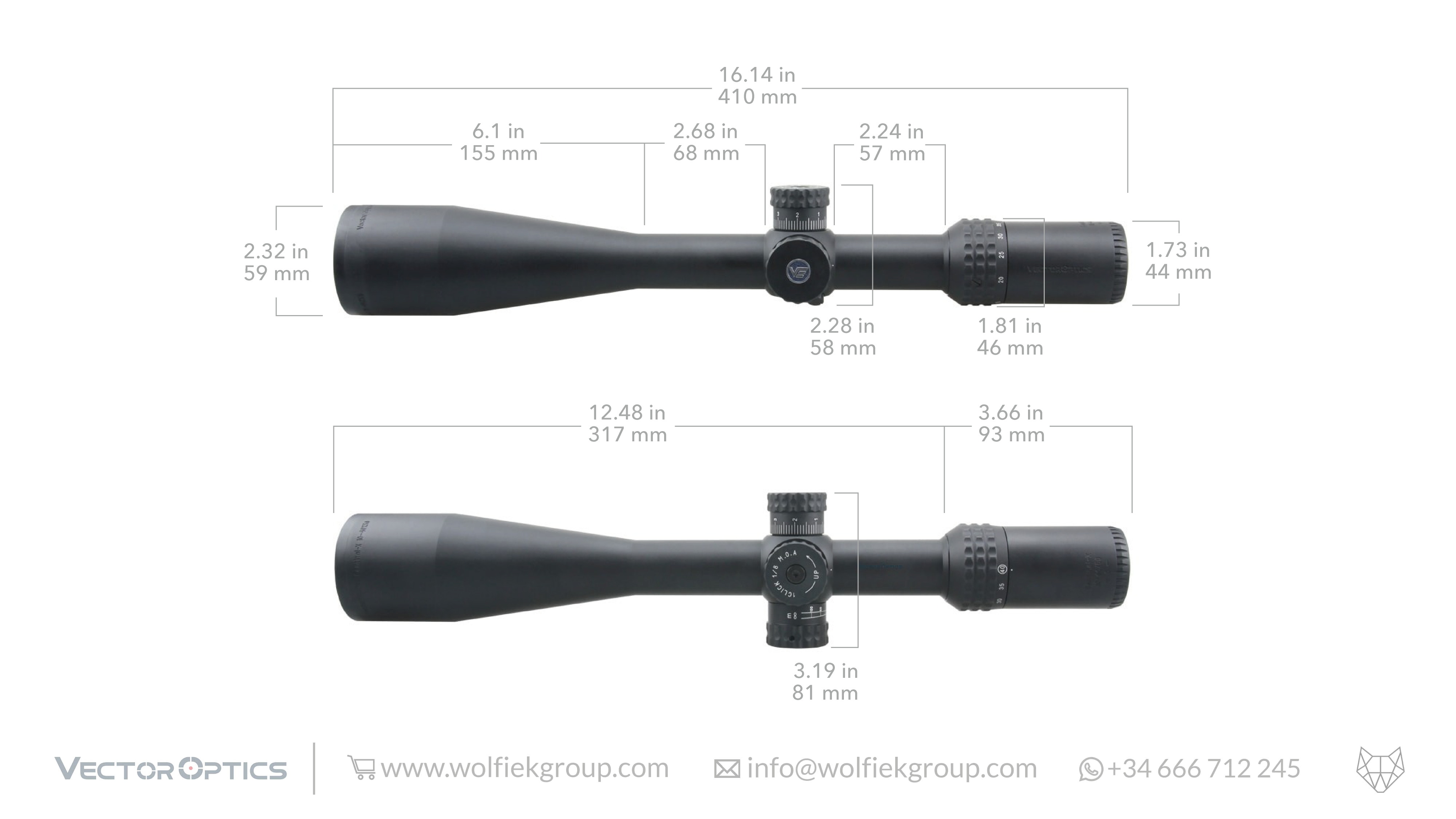 Vector Optics Sentinel X Riflescope · 10-40x50 SFP
